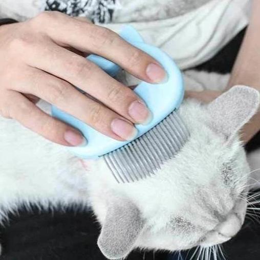 Massage & Grooming Pleasure for Cat - Hair Removal Massaging Shell Comb