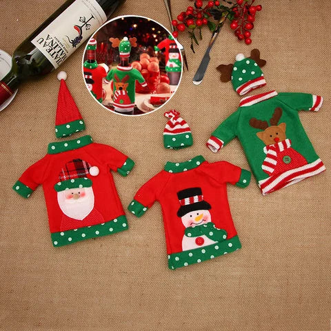 Santa Claus Wine Bottle Decoration For Christmas