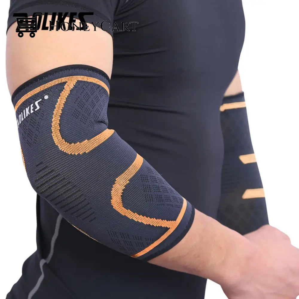 1 Piece Breathable Elbow Support Basketball Football Sports Safety Orange / L Sport Cj