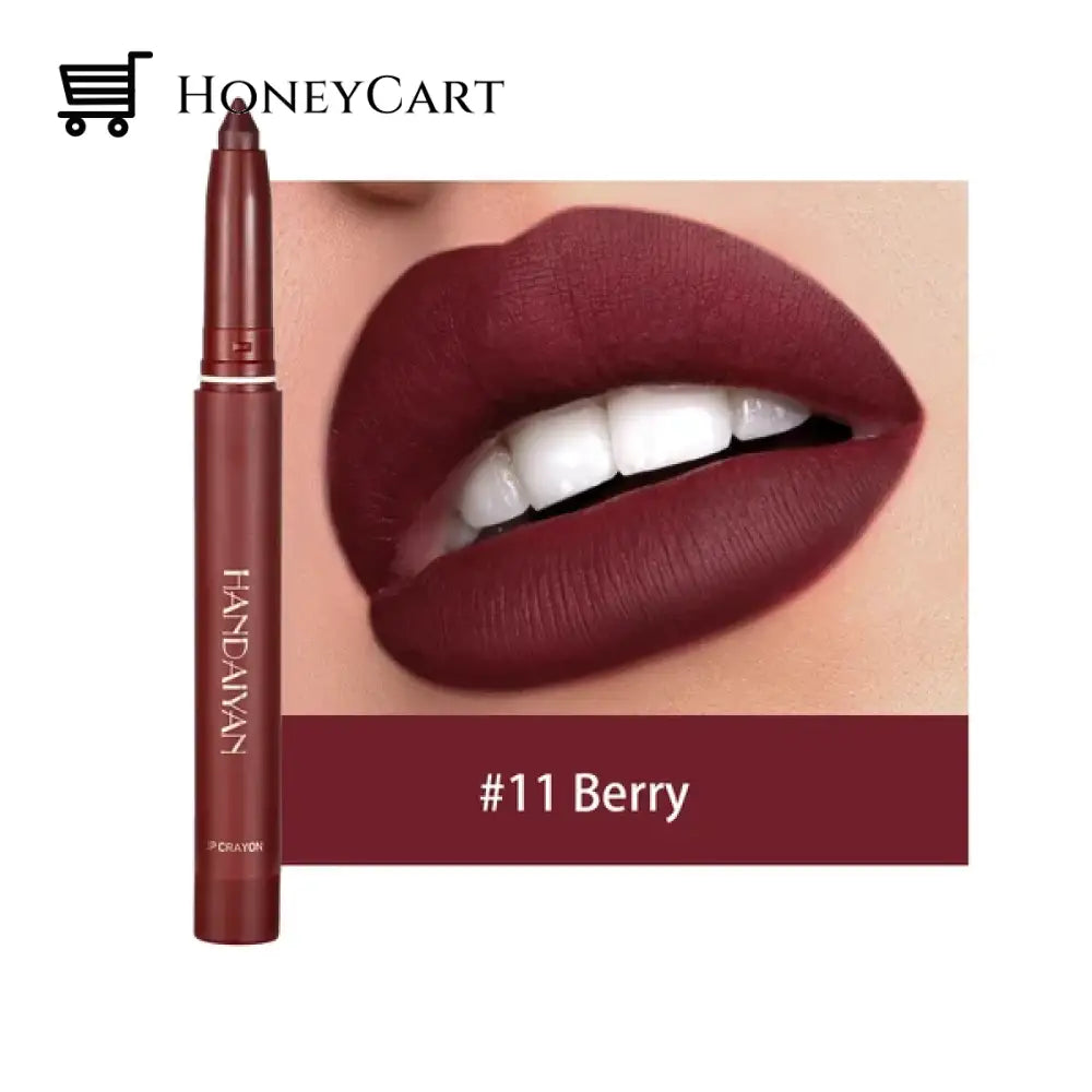12 Color Rotating Sharpenable Matte Lipstick Pencils #11