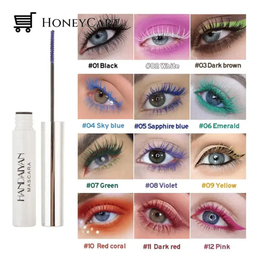 12 Colors Colorful Mascara Eye