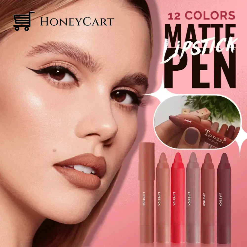 12 Colors Matte Lipstick Pen A Set Of Colors Lipstick
