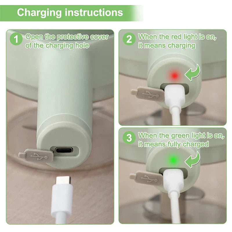 in 1 Handheld Electric Vegetable Cutter Set Multifunctional Hand Held Food Processor Portable Wireless Vegetable Chopper Slice