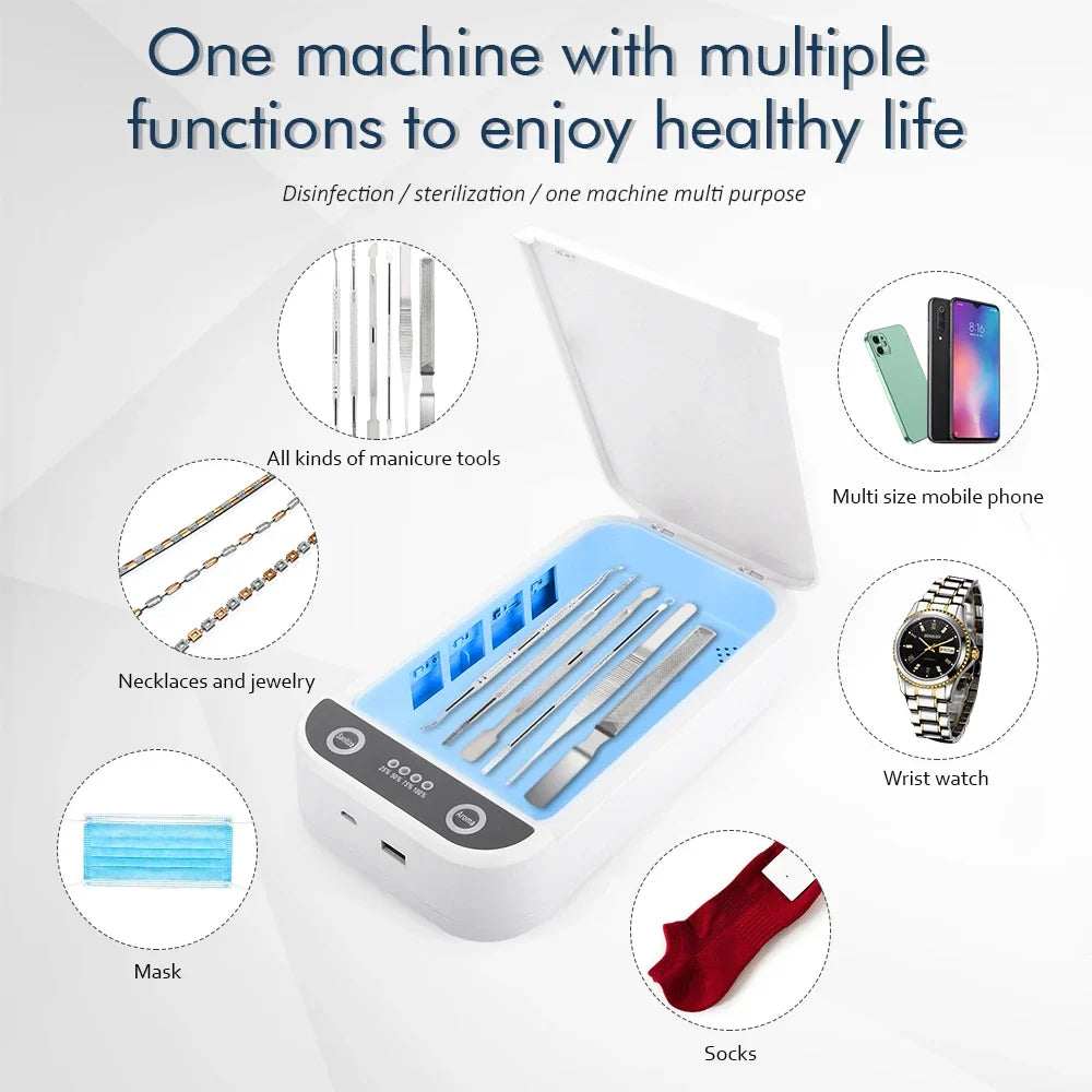 Electric UV Sterilizer Aromatherapy Box Multifunctional Mobile Phone Wireless Charger Disinfection Anti Bacteria Machine