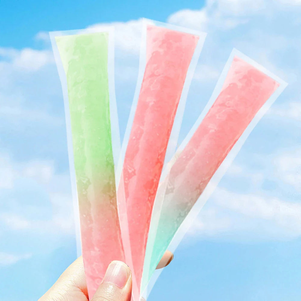 100-1pcs Ice Pop Mold Bags Transparent Freeze Food Bag Disposable Ice Popsicle Mold Bags DIY Juice Smoothie Bag Summer Supplies