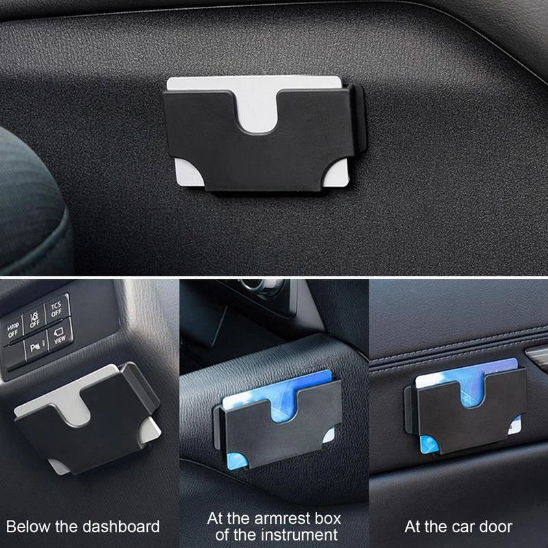 Car Mounted Card Holder Voucher Storage Box Car Refueling High-Speed Card Slot Card Hoider Creative Utensils