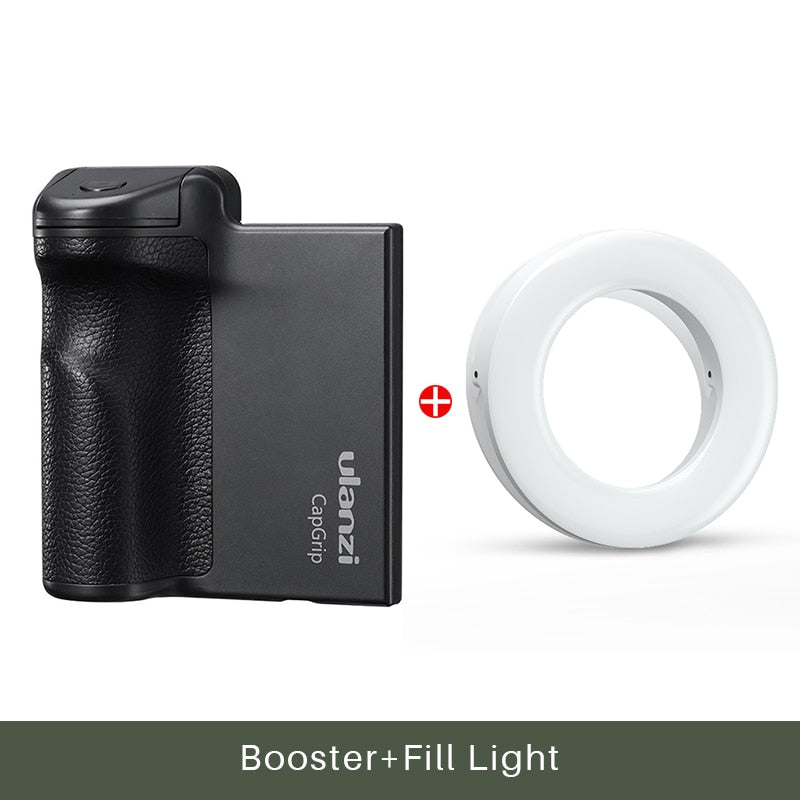 Handheld Selfie Booster Hand grip Bluetooth Remote Control Phone Shutter
