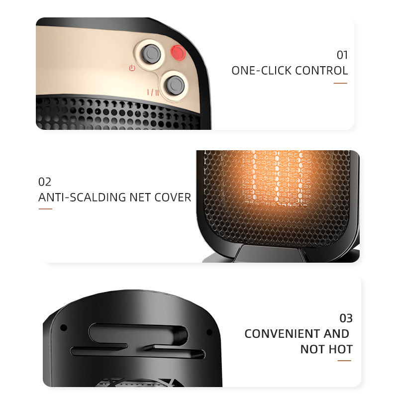 220V Portable Electric Heater 1200W Desktop Fan Heater (Warm Air Blower) | Home Vertical Small Heater Office