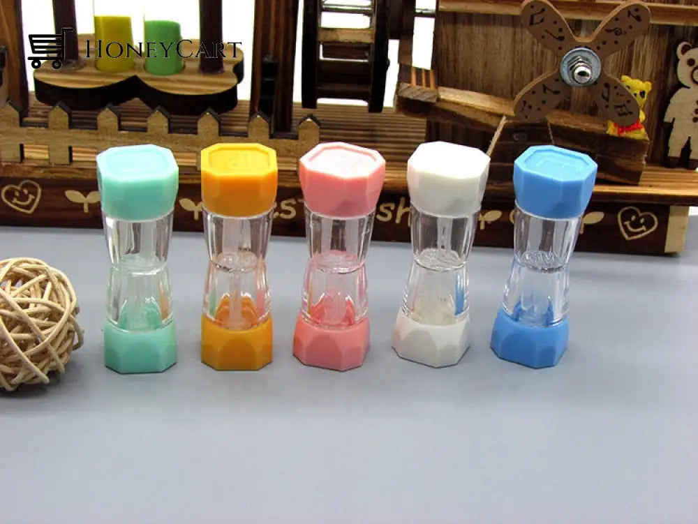 1Pcs Small Cute Portable Contact Lens Travel Eyewear Eye Lenses Case Bag Box Multicolor Container