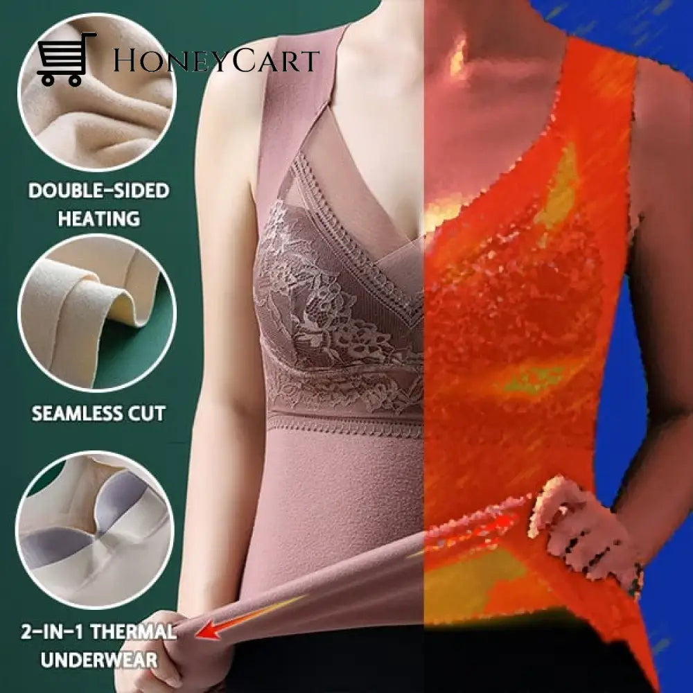 2 In 1 Built Bra Thermal Underwear Underwear