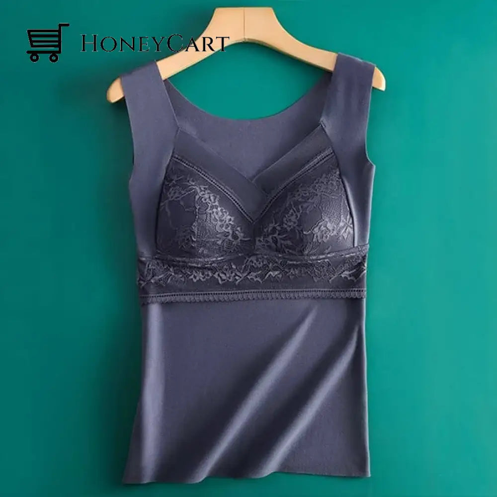 2 In 1 Built Bra Thermal Underwear Black / L (88 Lb-109Lb) Underwear