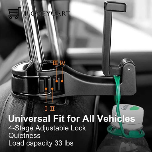 2 In 1 Car Seat Hooks For Purses And Bags With Phone Holder