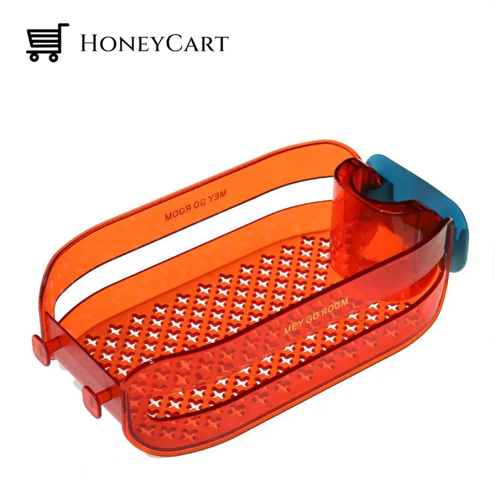 2 In 1 Home Sink Organizer Red