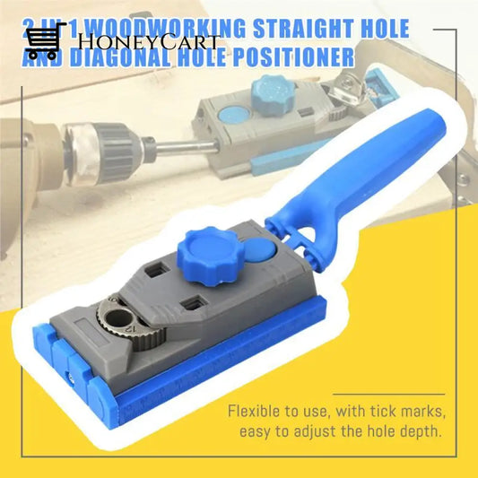 2 In 1 Woodworking Straight Hole And Diagonal Positioner Tools & Garden