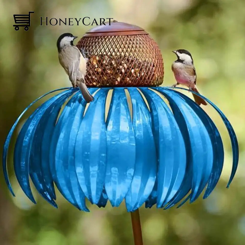 2022 Outdoor Flower Bird Feeder Blue Wjj-0623