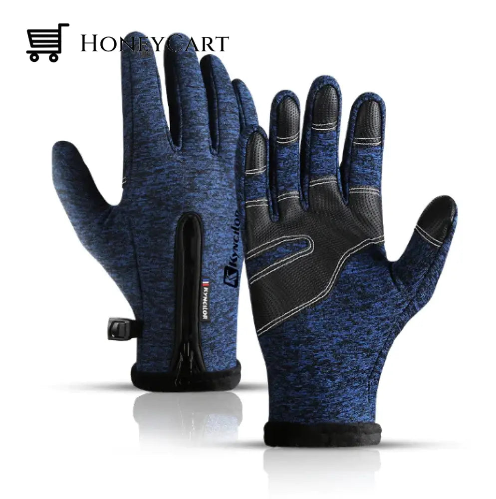 2022 Touchscreen Winter Gloves A0020-Blue / S Tool