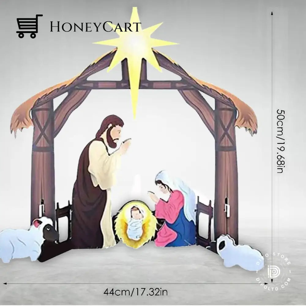 2023 - Hot Sale Nativity Scene Christmas Set Coloful Size Normal
