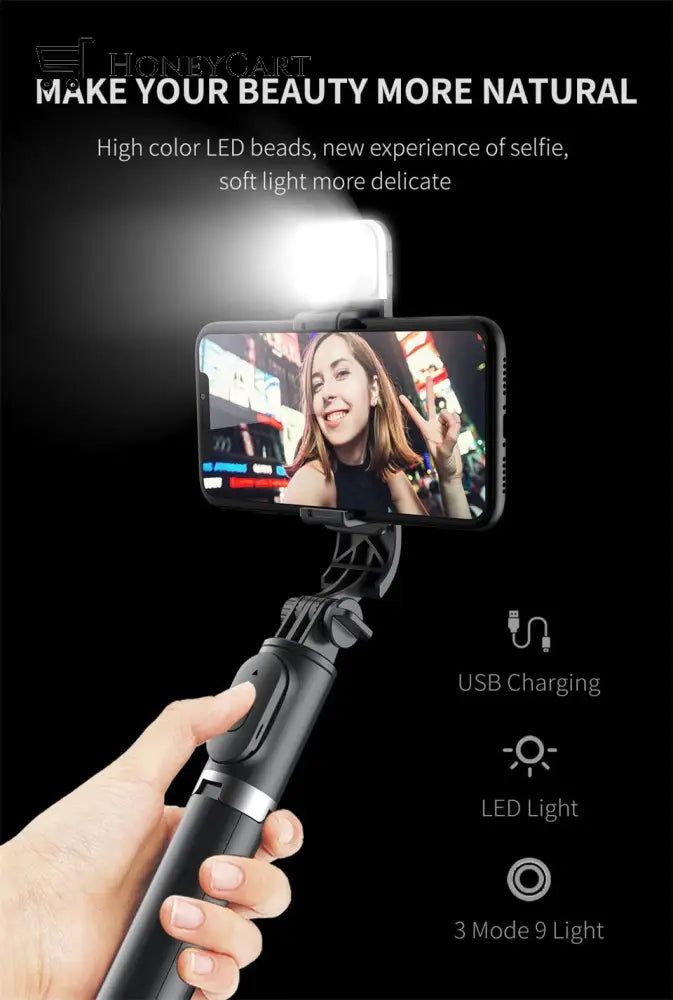 2023 New All In One Expandable Portable Iphone Tripod Selfie Stick