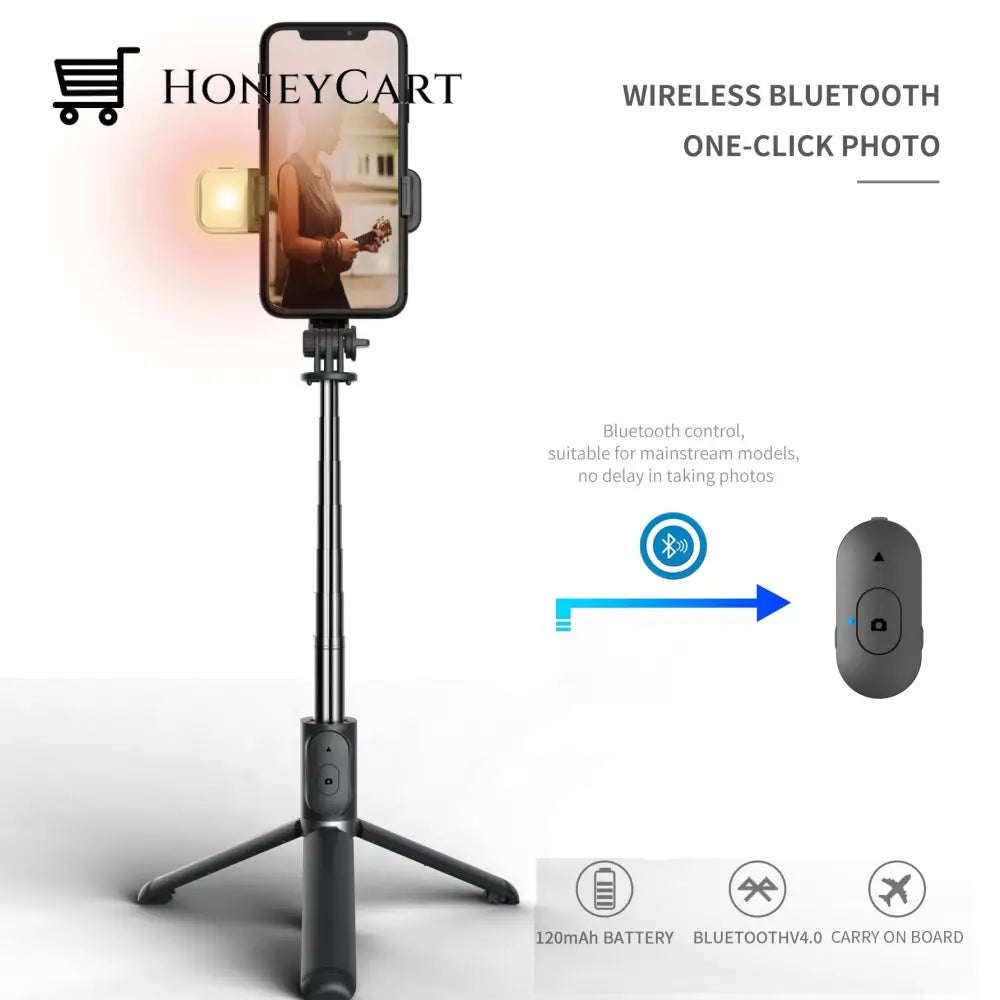 2023 New All In One Expandable Portable Iphone Tripod Selfie Stick