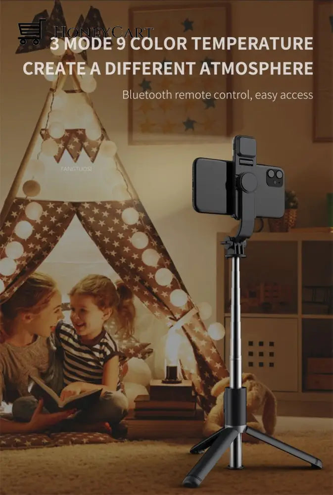 2023 New All In One Expandable Portable Iphone Tripod Selfie Stick