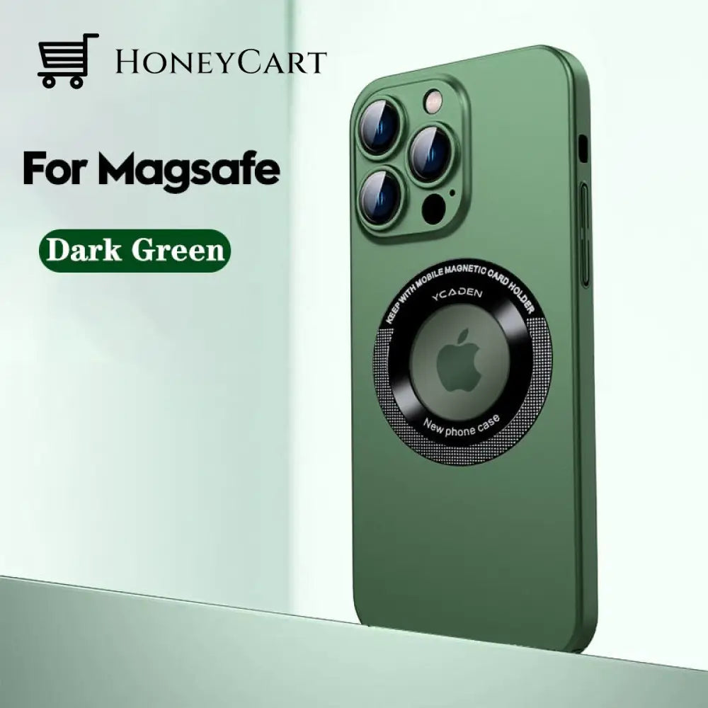 2023 New Magnetic Leakage Mark Dustproof Net Case Cover For Iphone 11 / Dark Green