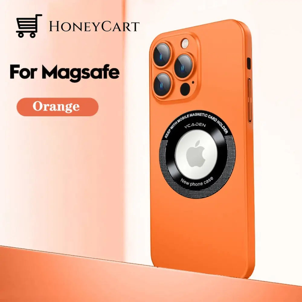 2023 New Magnetic Leakage Mark Dustproof Net Case Cover For Iphone 11 / Orange