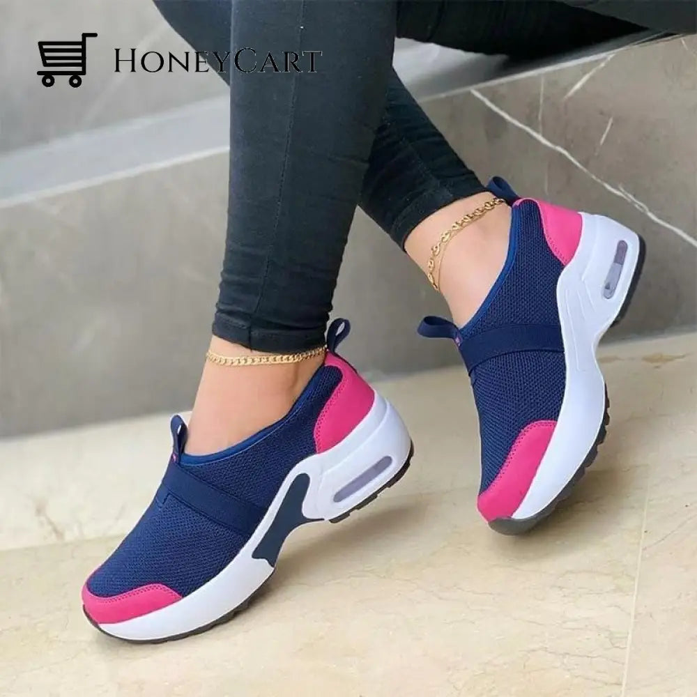 2023 New Thick Bottom Slope Heel Casual Womens Shoes Blue / Us-5 Orthopedic & Sandals
