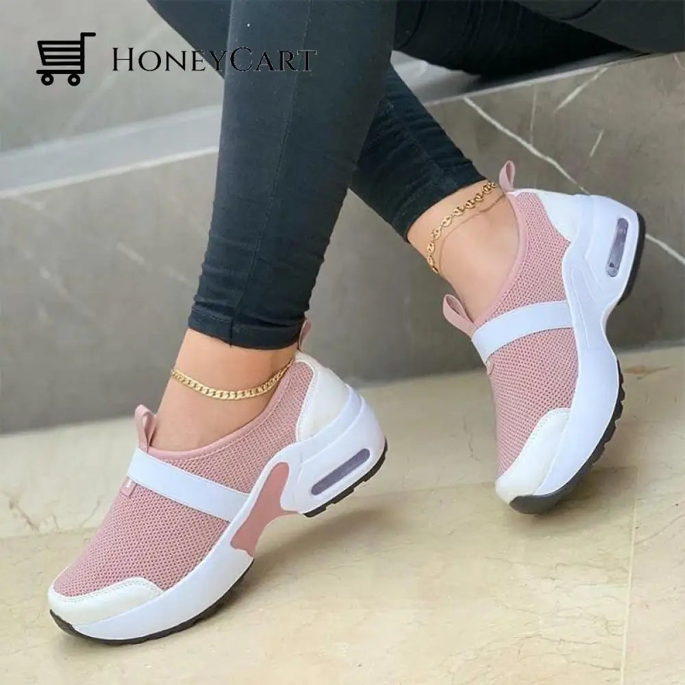 2023 New Thick Bottom Slope Heel Casual Womens Shoes Pink / Us-5 Orthopedic & Sandals