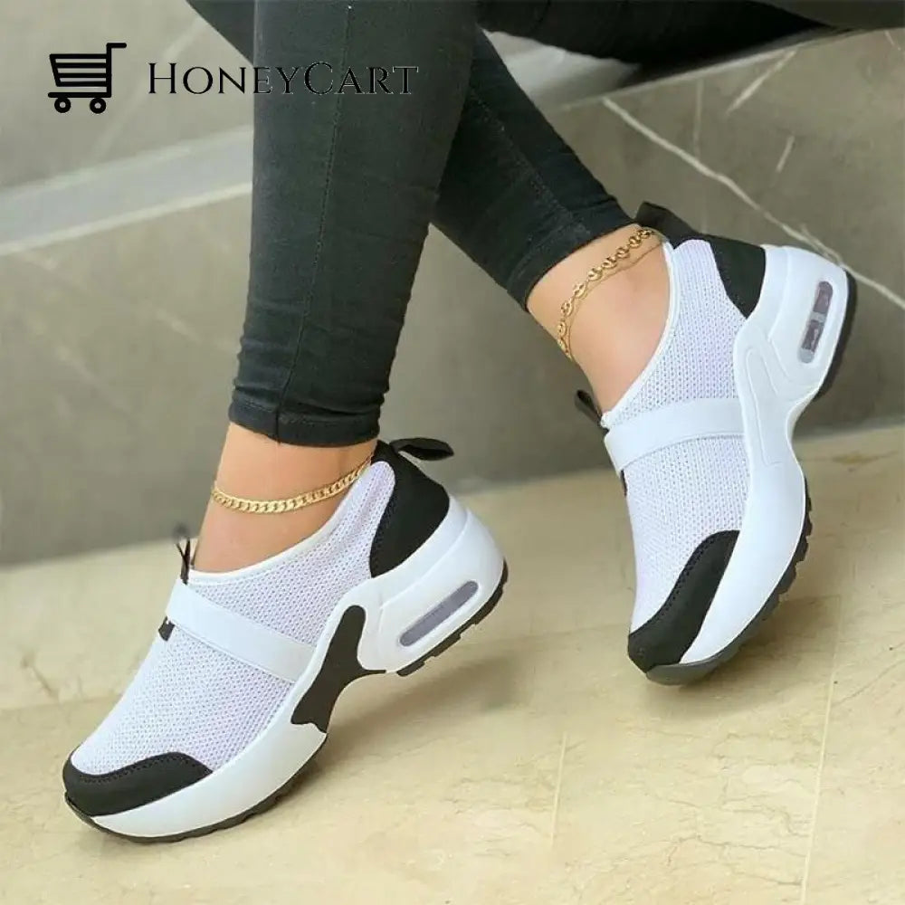 2023 New Thick Bottom Slope Heel Casual Womens Shoes White / Us-5 Orthopedic & Sandals