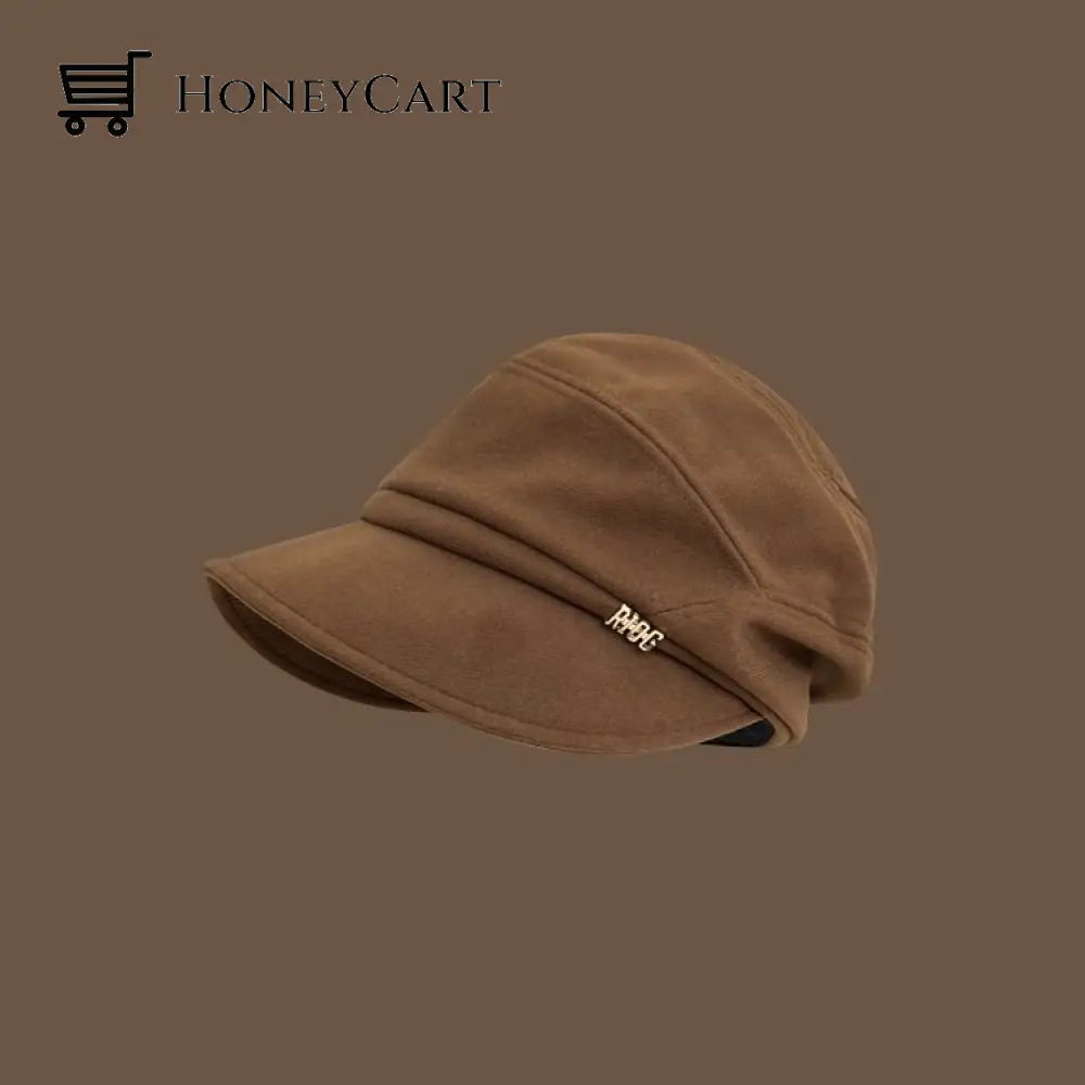 2023 New Women Newsboy Cabbie Beret Cap Brown Tool