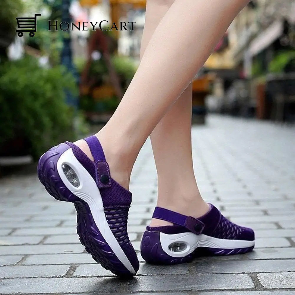 2023 New Women Shoes Casual Increase Cushion Sandals Non-Slip Platform Sandal For Breathable Mesh