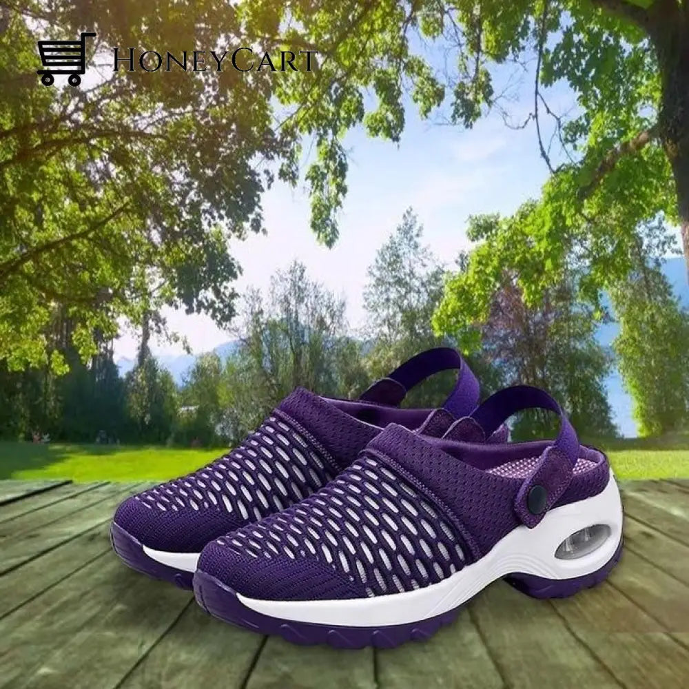 2023 New Women Shoes Casual Increase Cushion Sandals Non-Slip Platform Sandal For Breathable Mesh