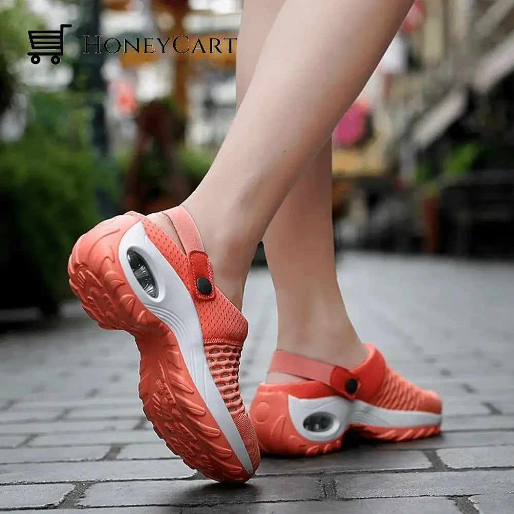 2023 New Women Shoes Casual Increase Cushion Sandals Non-Slip Platform Sandal For Breathable Mesh