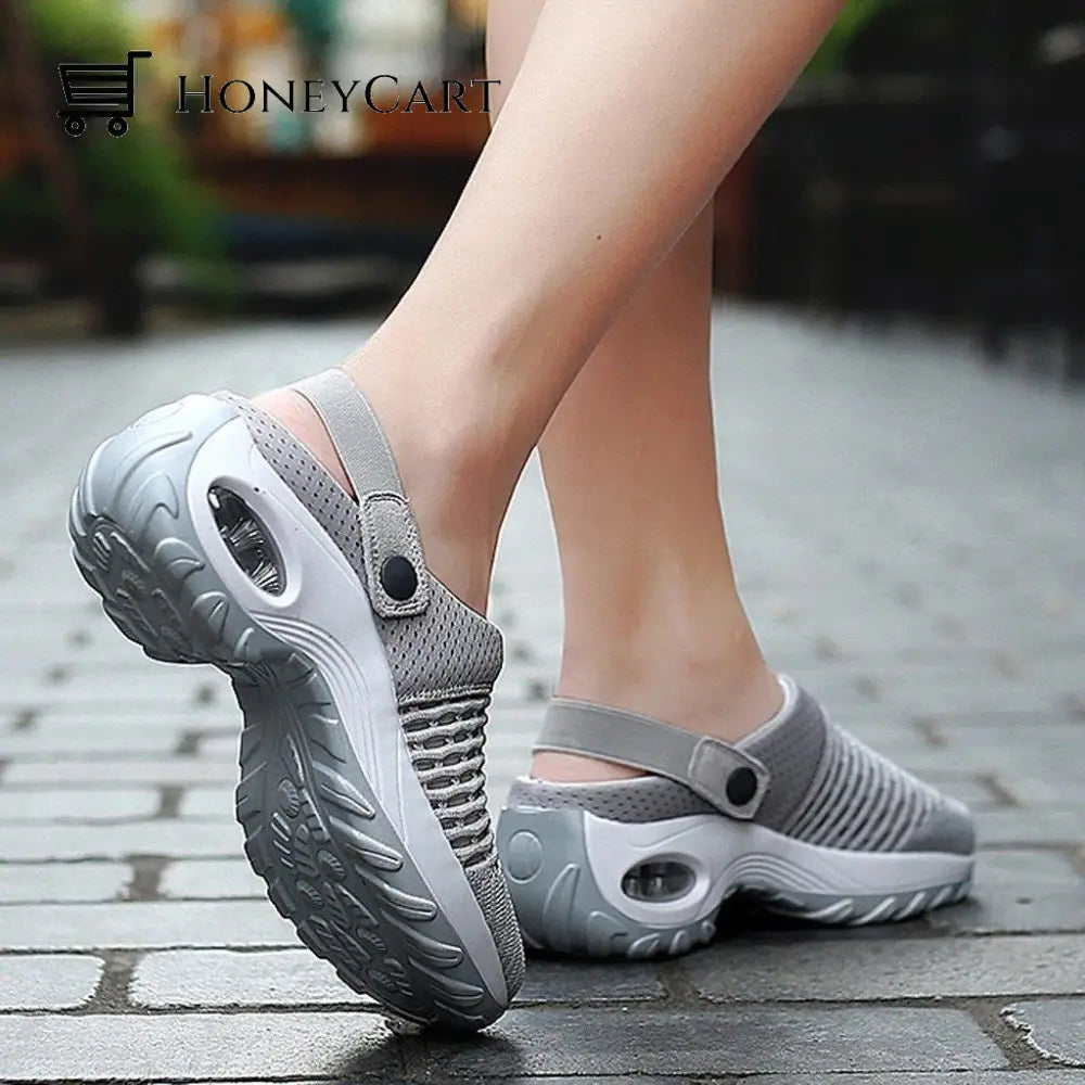 2023 New Women Shoes Casual Increase Cushion Sandals Non-Slip Platform Sandal For Breathable Mesh