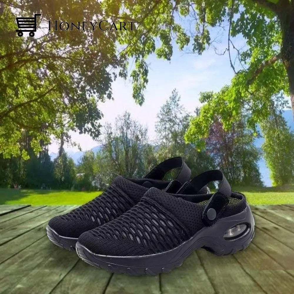 2023 New Women Shoes Casual Increase Cushion Sandals Non-Slip Platform Sandal For Breathable Mesh