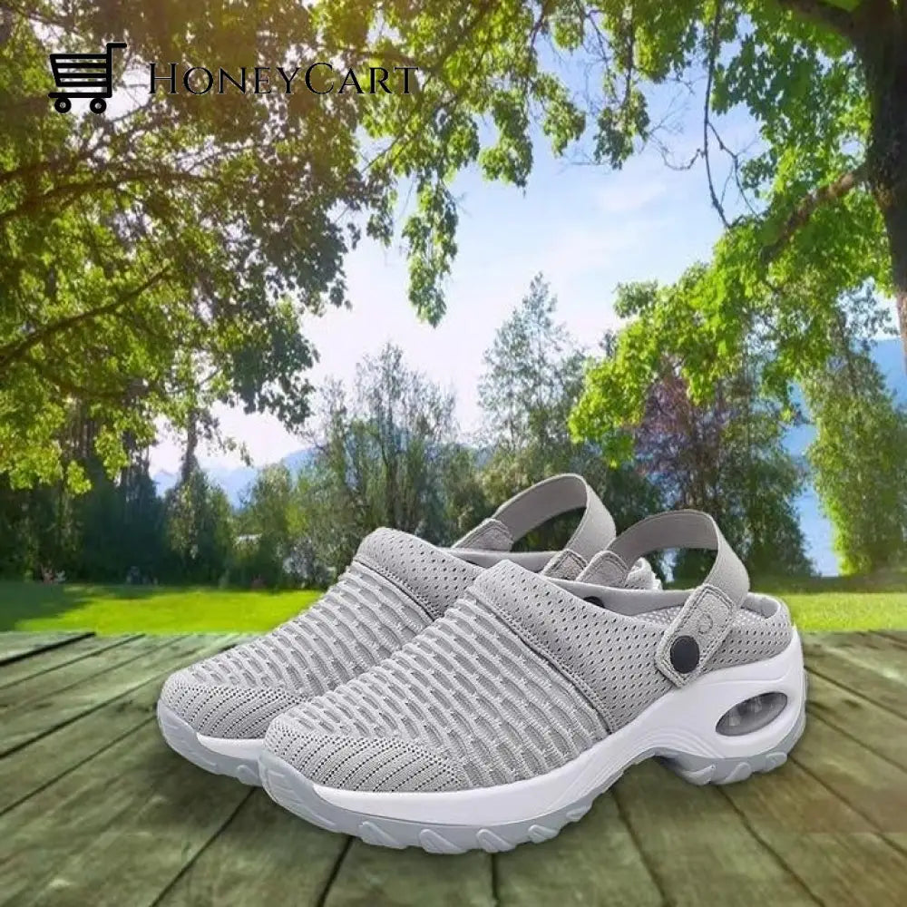 2023 New Women Shoes Casual Increase Cushion Sandals Non-Slip Platform Sandal For Breathable Mesh
