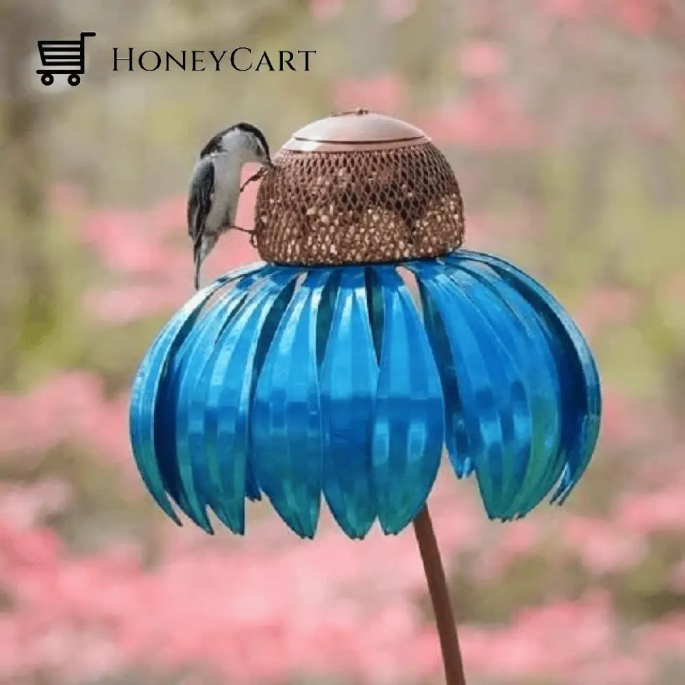 2023 Outdoor Flower Bird Feeder Spring Decoration Blue