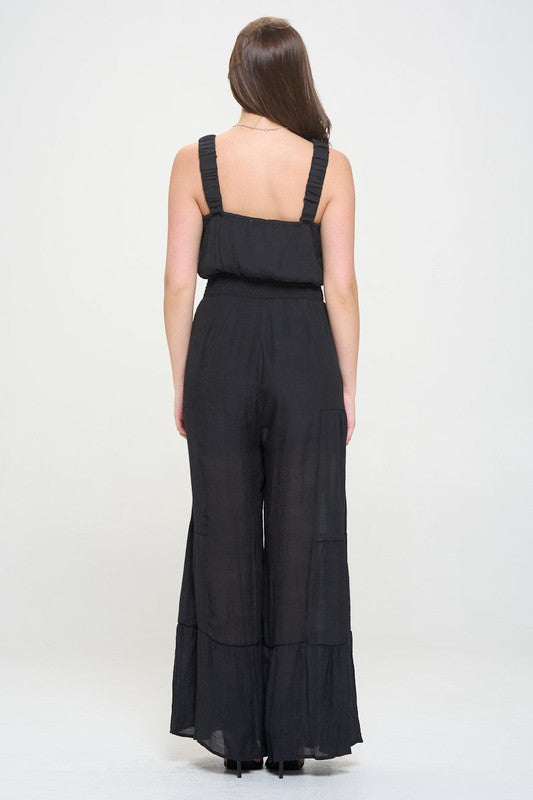 ELASTIC Strap Tiered Jumpsuit