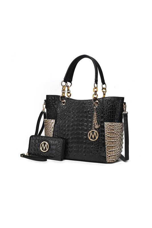 MKF Collection Faux Crocodile-Embossed Tote Mia k