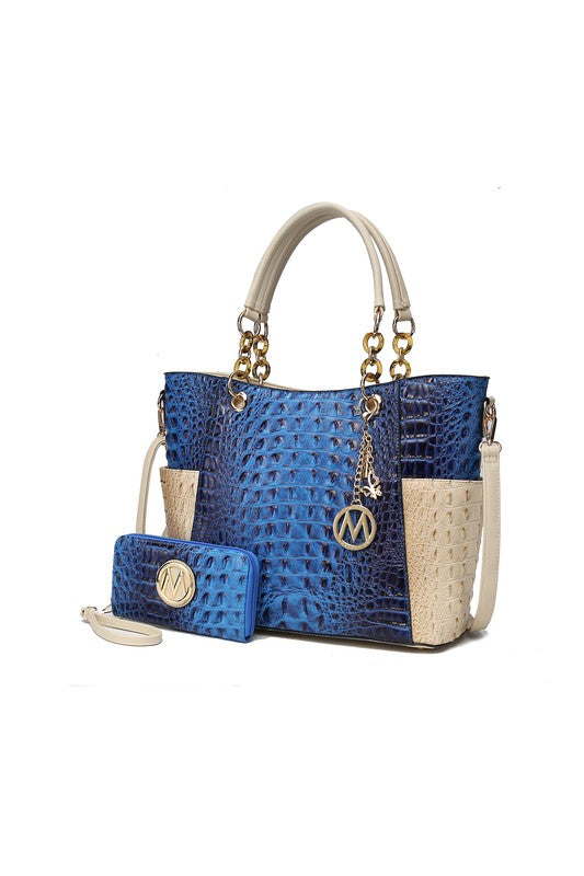 MKF Collection Faux Crocodile-Embossed Tote Mia k