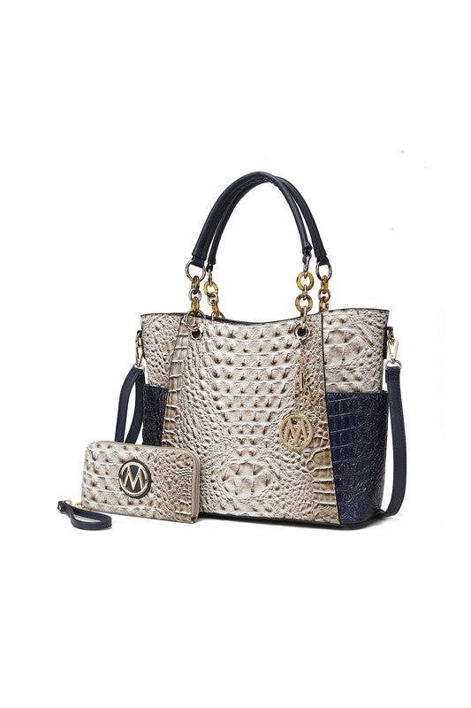 MKF Collection Faux Crocodile-Embossed Tote Mia k