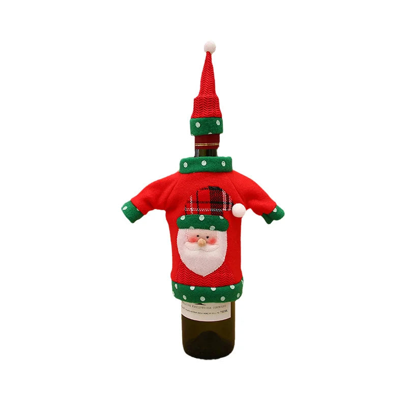 Santa Claus Wine Bottle Decoration For Christmas
