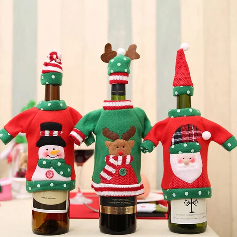 Santa Claus Wine Bottle Decoration For Christmas
