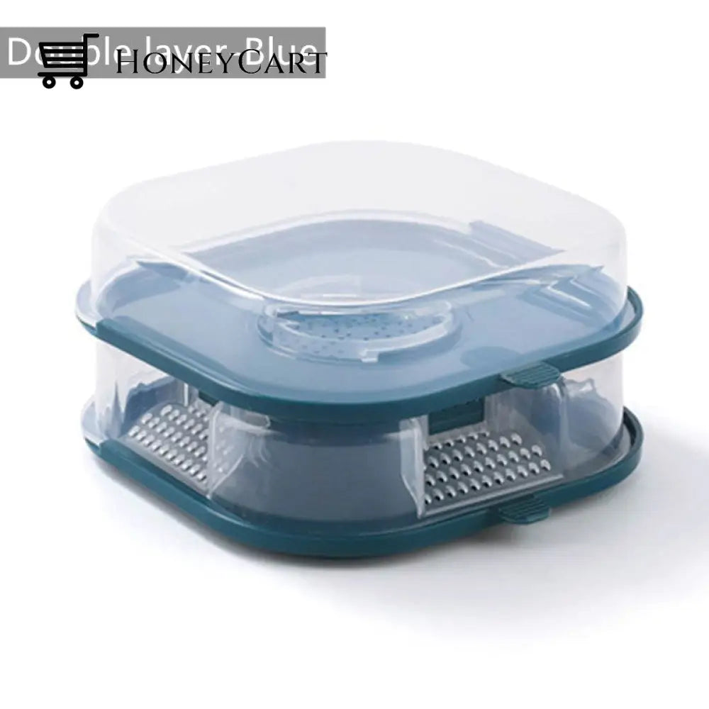 2Pcs Reusable Household Cockroach Trap Box Double Layer Blue