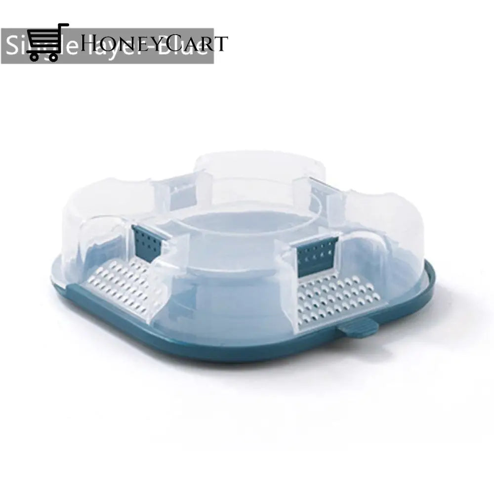 2Pcs Reusable Household Cockroach Trap Box Single Layer Blue