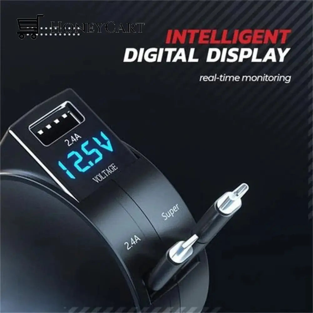3 In 1 Retractable Fast Charging Car Adapter Tool