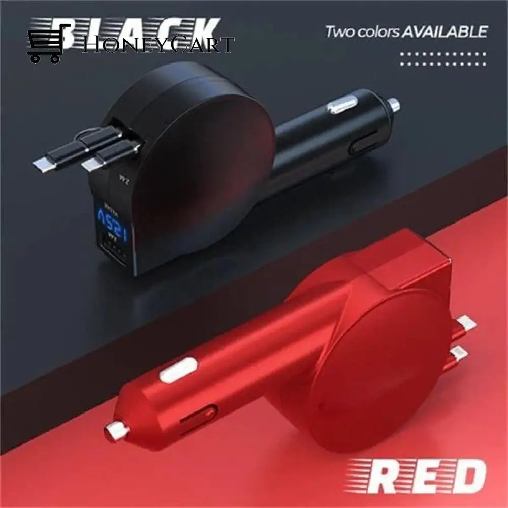 3 In 1 Retractable Fast Charging Car Adapter Tool