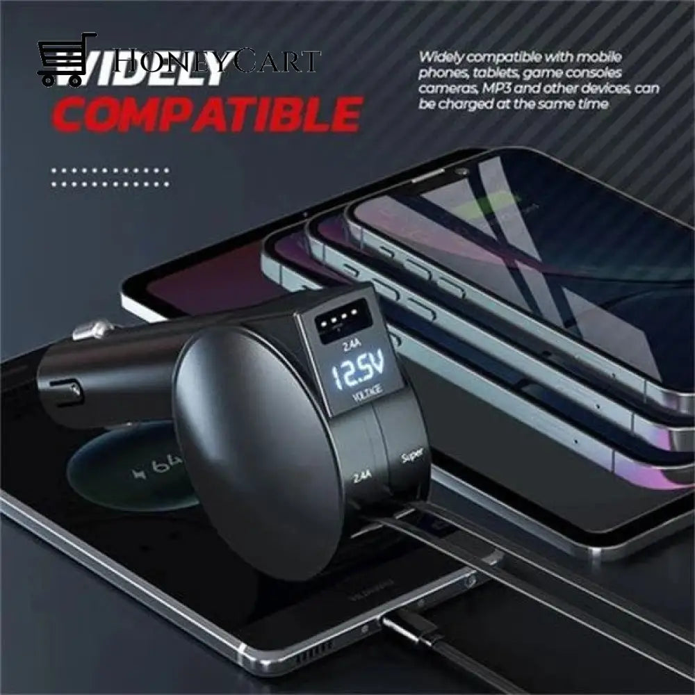 3 In 1 Retractable Fast Charging Car Adapter Tool