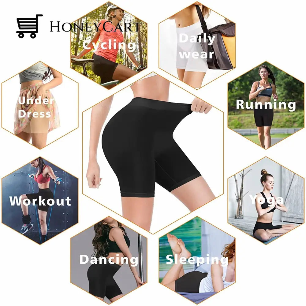 3-Pack: Slip Shorts For Women Under Dress Comfortable Smooth Yoga Womens Swimwear & Lingerie