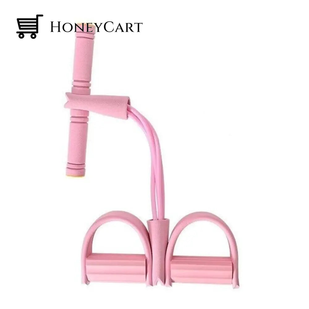32 Fitness Resistance Bands-4 Tube Pedal Ankle Puller Pink / 1